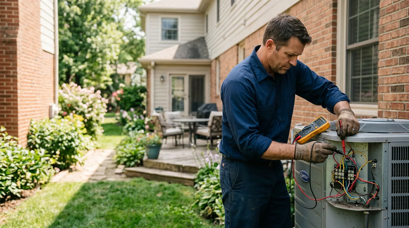 HVAC technician working near Frankford, MO